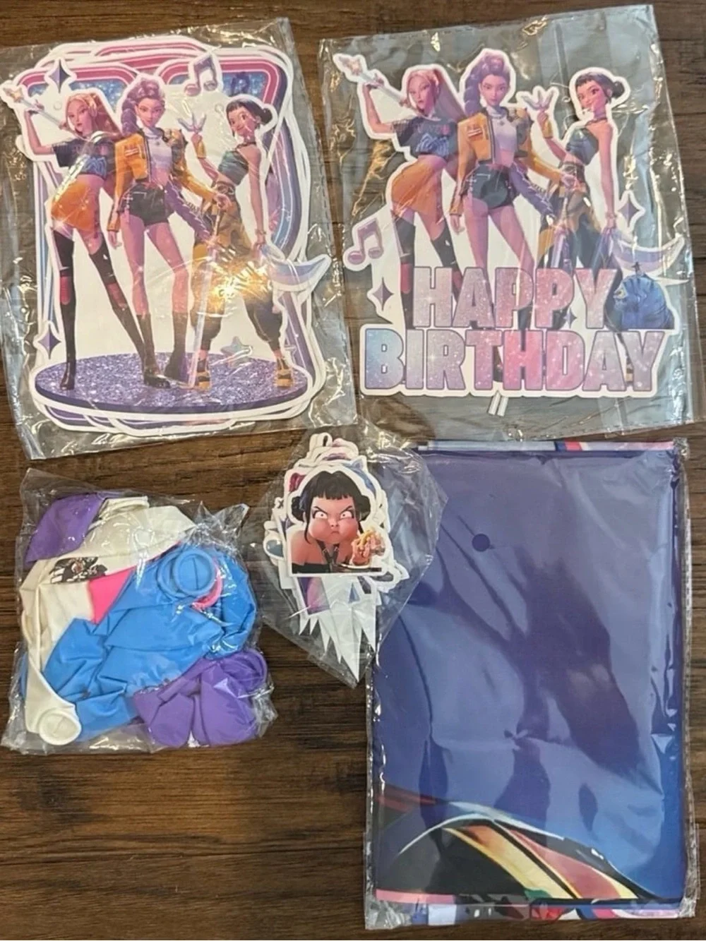 Kpop Demon Hunters Huntrix Birthday Party Decorations New with Backdrop